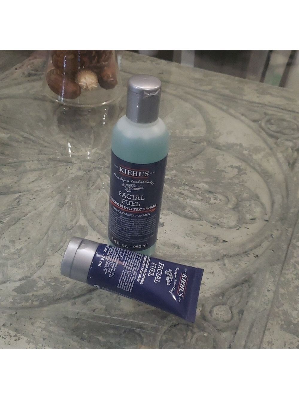 KIEHL'S MENS FACIAL FUEL FACE WASH AND MOISTURIZER DUO 250ML, 75 ML